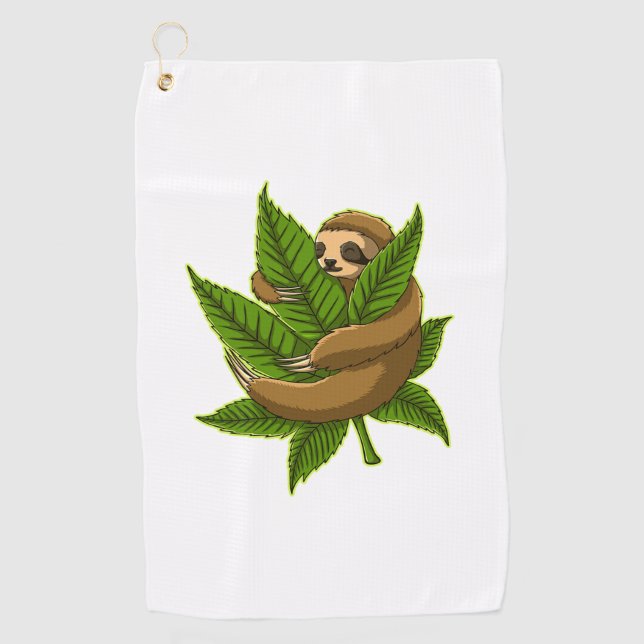 Toalla De Golf Bun Weed Sloth (Anverso)