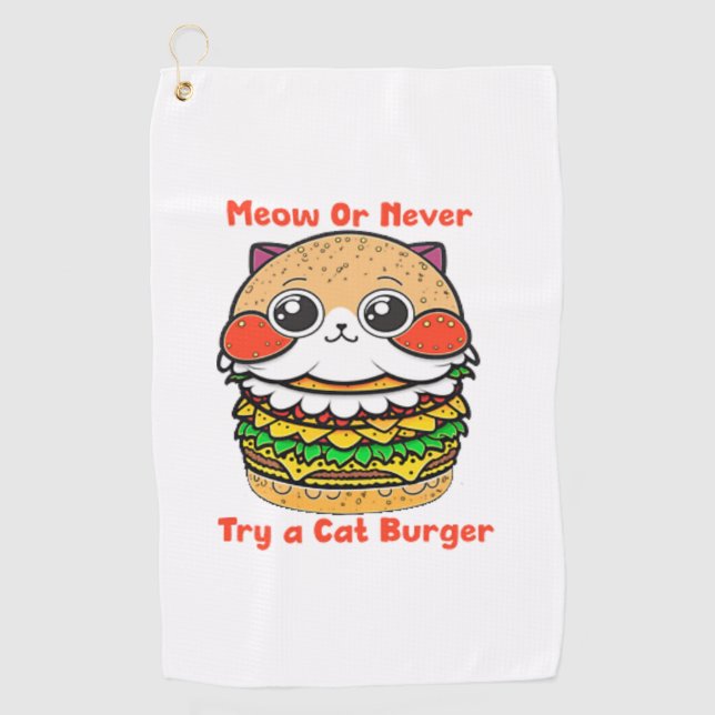 Toalla De Golf Burger de gatos (Anverso)