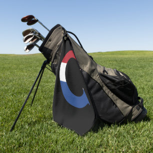 Toalla De Golf C Monograma sobrepuesto en la bandera de la LND en