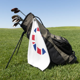 Toalla De Golf C Monograma sobrepuesto en Union Jack Flag gtcn