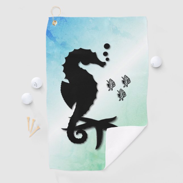 Toalla De Golf Caballo de mar al verde (In situ)