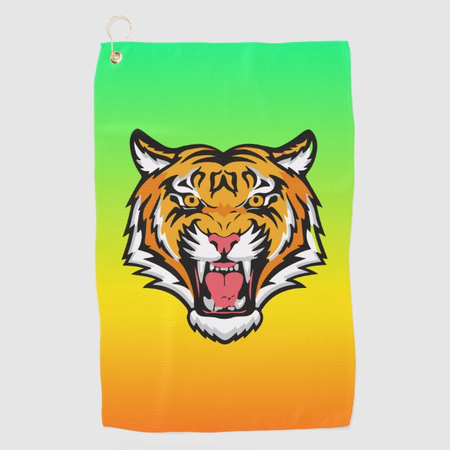 Toalla De Golf Cabeza de tigre ruidosa-25818 (Anverso)