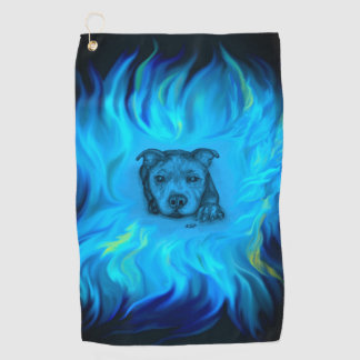 Toalla De Golf Cachorro Staffy Azul