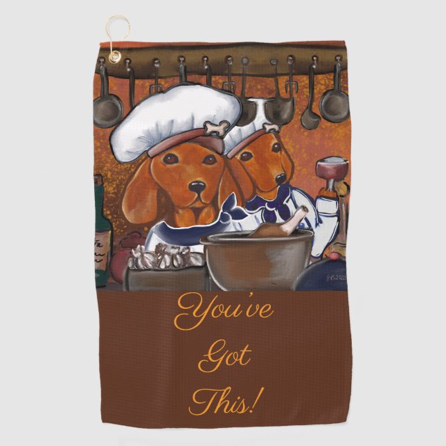 TOALLA DE GOLF CACHORROS DE CHEF (Anverso)