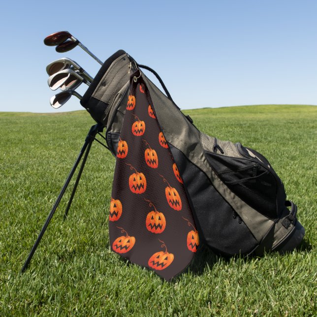 Toalla De Golf Calabazas De Halloween, Truco O Tratamiento De Cal (Verde)