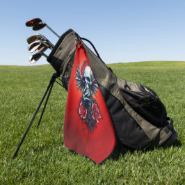 Toalla De Golf Calavera impresionante y realista con alas