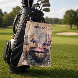 Toalla De Golf Caldero Mágico de Hierbas Nombre Botánico