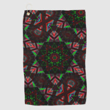 caleidoscopio con hexágono, gradiente verde y rojo