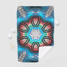 Calidoscopio cian y plata con pintado áspero