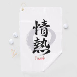 Toalla De Golf Caligrafía Japonesa Kanji Jonetsu/Pasión