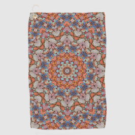 Toalla De Golf Caminos rocosos Naranja ruso Vintage Kaleidoscope