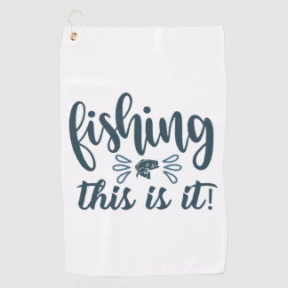 Toalla De Golf Camisa de pesca divertida con eslogan
