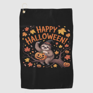 Toalla De Golf Camiseta clásica del día de Halloween de perezoso