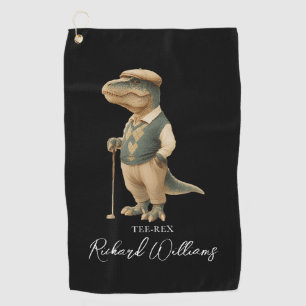 Toalla De Golf Camiseta genial Tee-Rex Golfista Dinosaurio Firma