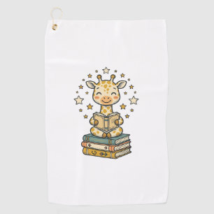 Toalla De Golf Camiseta Vintage Amante de Libros Jirafa Lectura L