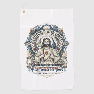 Toalla De Golf Camiseta vintage de escatología profética de Jesús