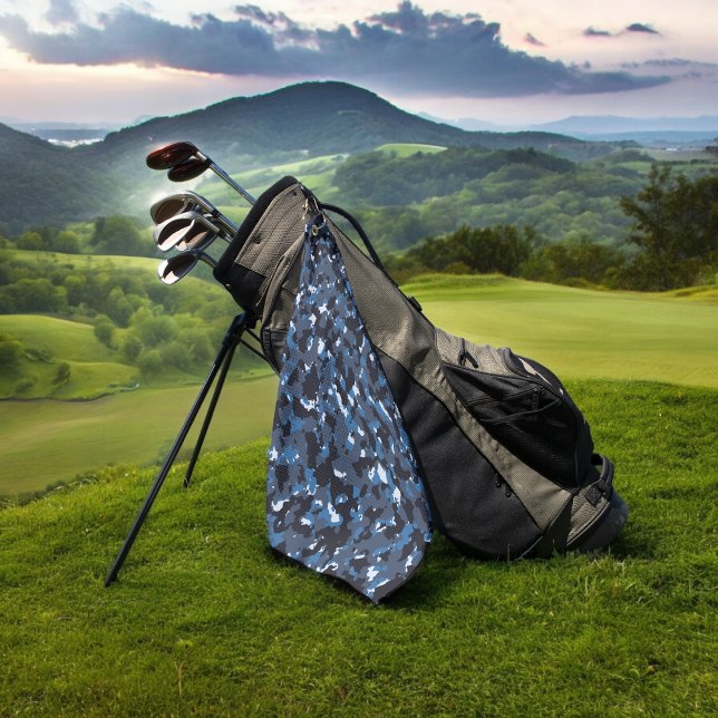 Toalla De Golf camo azul (golf towel)
