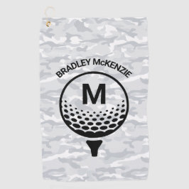 Toalla De Golf Camo Monograma Nombre de Golfista