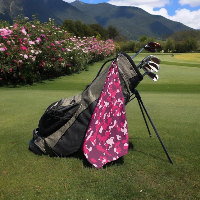 Toalla De Golf camo rosa (golf towel)
