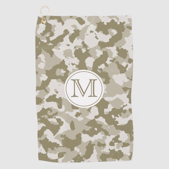 Toalla De Golf Camo verde | Monogramación del patrón de camuflaje (Anverso)