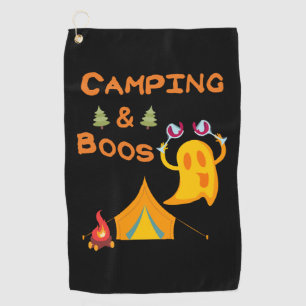 Toalla De Golf Camping & Boos Ghosts Wine Camping Halloween