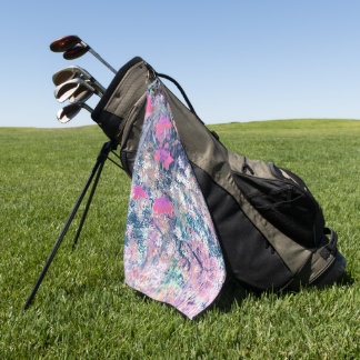 Toalla De Golf Campo de flores silvestres Impresionismo -Rosa