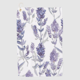 Toalla De Golf Campos de lavanda | Patrón de flores de acuarela p