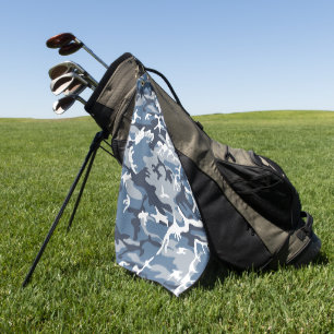 Toalla De Golf Camuflaje azul de nieve en invierno, ejército