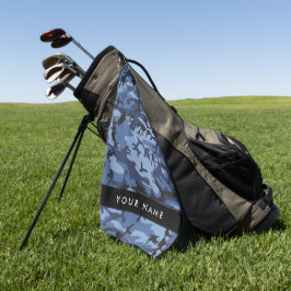 Toalla De Golf Camuflaje azul marino Tu nombre Personaliza