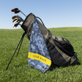 Toalla De Golf Camuflaje azul marino Tu nombre Personaliza
