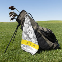 Toalla De Golf Camuflaje Gris Nieve de Invierno Personaliza tu no