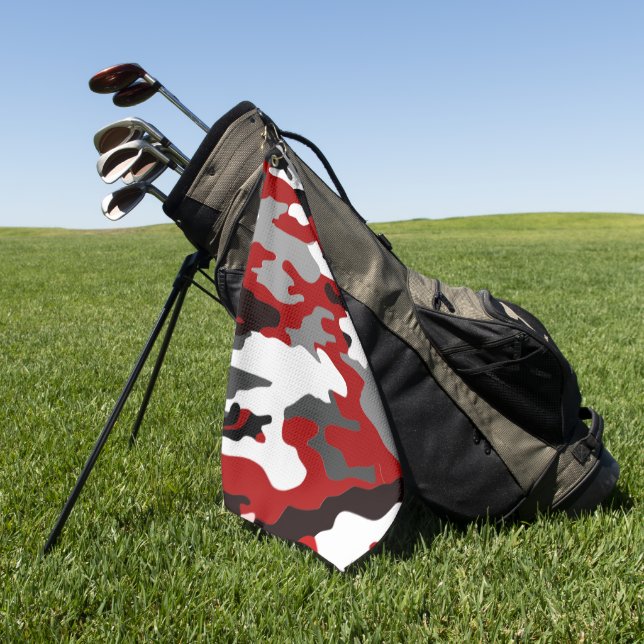 Toalla De Golf Camuflaje Rojo Militar (Verde)