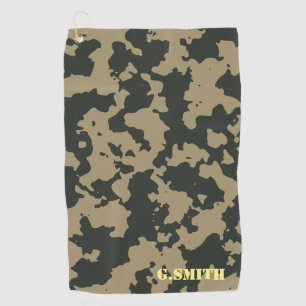 Toalla De Golf Camuflaje verde marrón. Camo tu