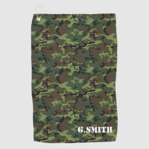 Toalla De Golf Camuflaje verde marrón. Camo tu