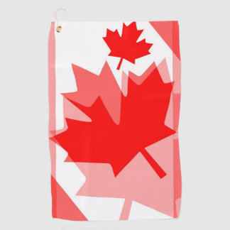 Toalla De Golf Canadiense de estilo con capas de hojas de arce ro
