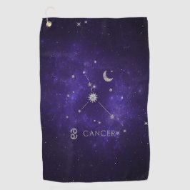 Toalla De Golf Cáncer zodiaco morado | Horoscopio Astrológico Cós