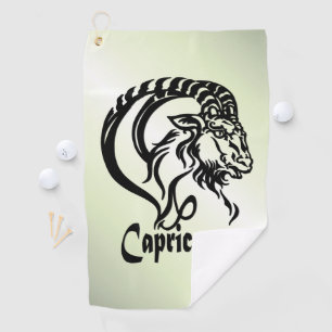 Toalla De Golf Capricornio del mar Cabra Zodiac Verde