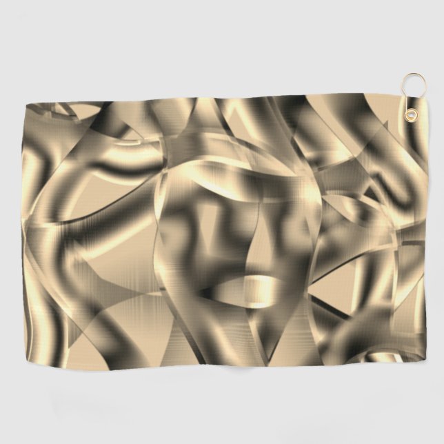 Toalla De Golf Caqui curvo o beige, con tonos luminosos (Horizontal)