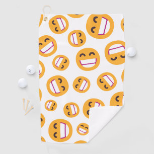 Toalla De Golf Cara sonriente Ojos mullidos Emoji de colores Pers