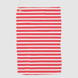 Toalla De Golf Caramelo Caña Rojo y Blanco Rayado Horizontal Simp