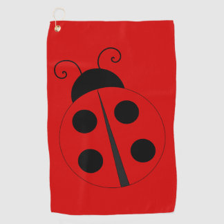 Toalla De Golf Cariñosa Mariquita Deportiva Roja Brillante