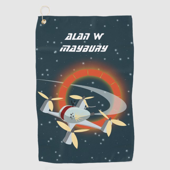 Toalla De Golf Carreras de drones (Anverso)