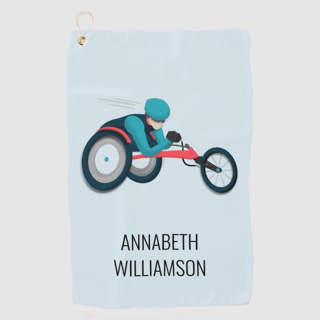 Toalla De Golf Carreras en silla de ruedas (Anverso)