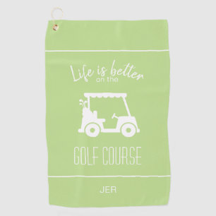 Toalla De Golf Carrito de Golf Lindo Golfista Cotización del Camp