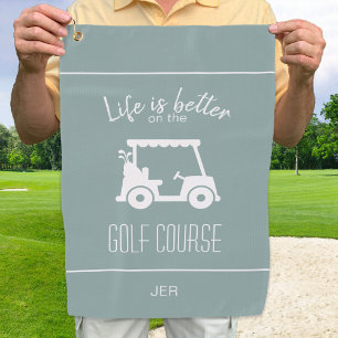 Toalla De Golf Carrito de Golf Lindo Golfista Deportes Pro Modern