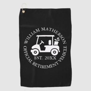 Toalla De Golf Carrito de retiro divertido personalizado