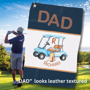 Toalla De Golf Carro de golf DAD con aspecto de cuero único inici