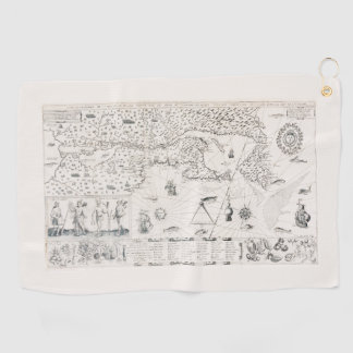 Toalla De Golf Carta Francesa Canadá (Quebec) por Champlain 1612