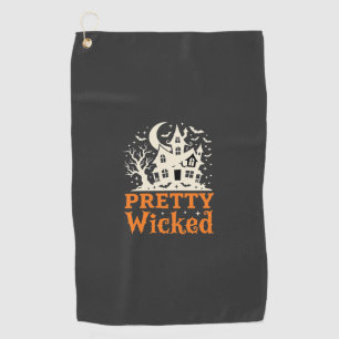 Toalla De Golf Casa Embrujada de Halloween Pretty Wicked_1