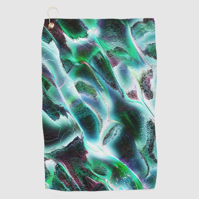 Toalla De Golf ¿Cascadas digitales esculpidas y selvas tropicales (Anverso)